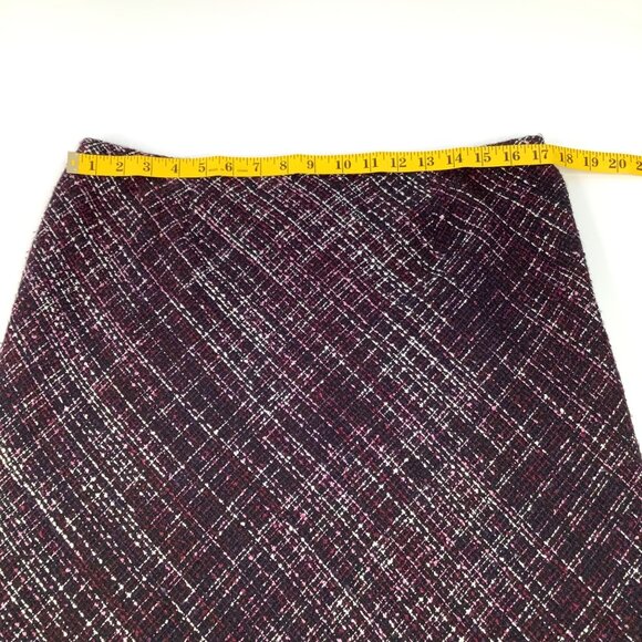 Evan Picone Tweed A-Line Skirt Size 12 Wool Blend Office Acadamia Old Money - Picture 3 of 6